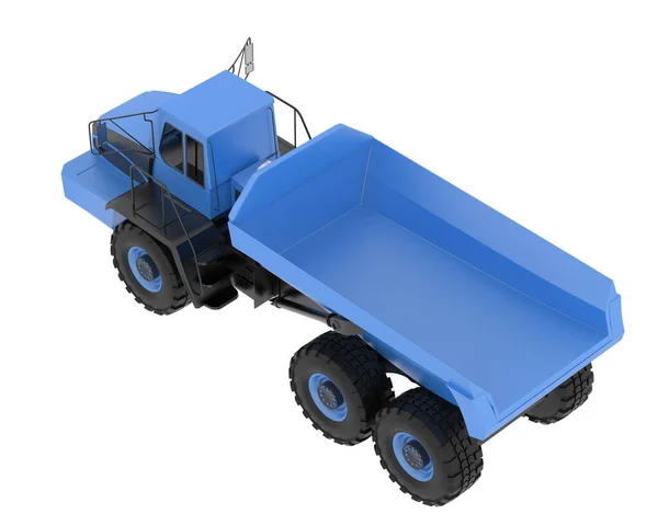 Articulated Dump Truck Isolated Background Rendering Illustration — Stok fotoğraf