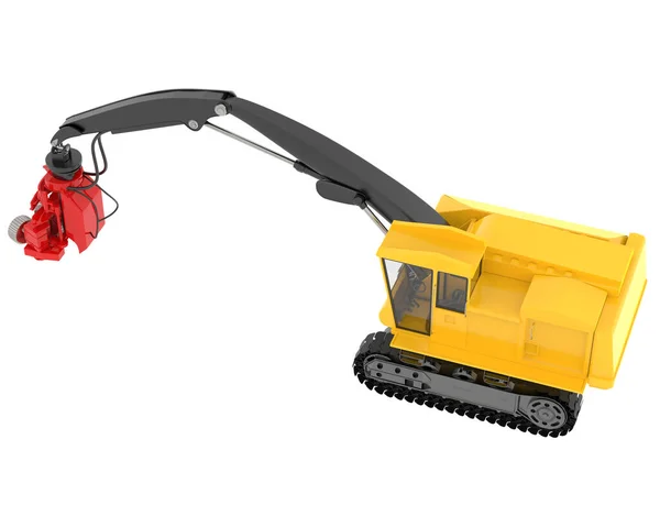 Tree Cutting Machine Isolated Background Rendering Illustration — Stock Photo, Image