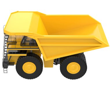 Mining truck isolated on background. 3d rendering - illustration