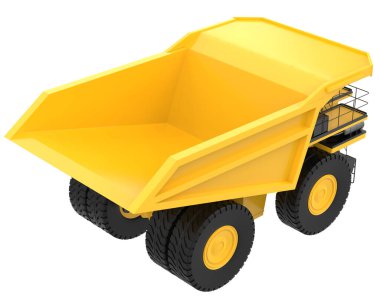 Mining truck isolated on background. 3d rendering - illustration