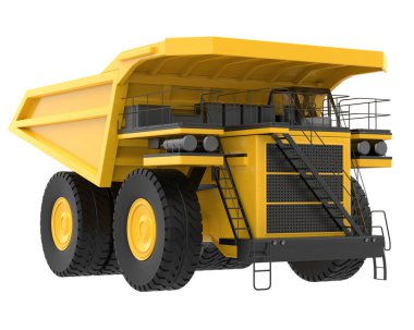 Mining truck isolated on background. 3d rendering - illustration