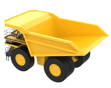 Mining truck isolated on background. 3d rendering - illustration
