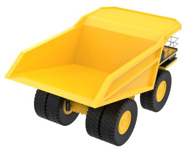 Mining truck isolated on background. 3d rendering - illustration