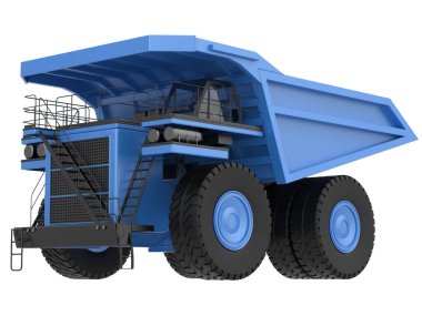 Mining truck isolated on background. 3d rendering - illustration
