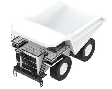 Mining truck isolated on background. 3d rendering - illustration
