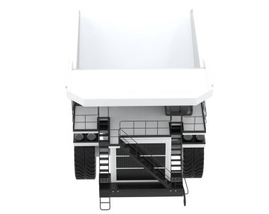 Mining truck isolated on background. 3d rendering - illustration