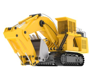 Kazıcı arka planda izole edildi. 3d görüntüleme - illüstrasyon