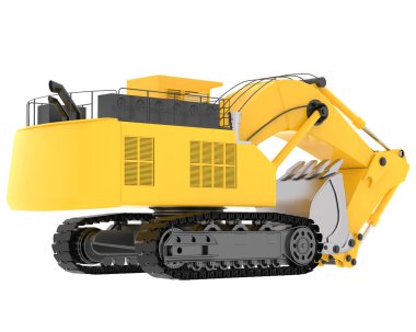 Kazıcı arka planda izole edildi. 3d görüntüleme - illüstrasyon