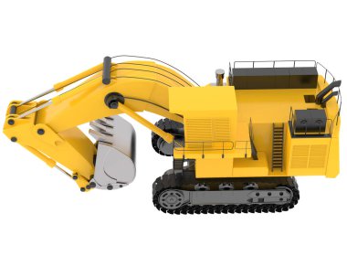 Kazıcı arka planda izole edildi. 3d görüntüleme - illüstrasyon