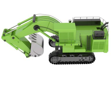 Kazıcı arka planda izole edildi. 3d görüntüleme - illüstrasyon