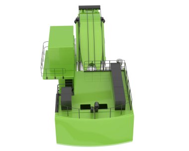 Kazıcı arka planda izole edildi. 3d görüntüleme - illüstrasyon