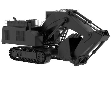 Kazıcı arka planda izole edildi. 3d görüntüleme - illüstrasyon