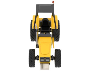 Tractor isolated on background. 3d rendering - illustration