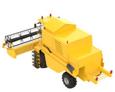 Hasatçı arka planda izole edilmiş. 3d görüntüleme - illüstrasyon