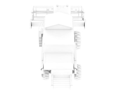 Hasatçı arka planda izole edilmiş. 3d görüntüleme - illüstrasyon