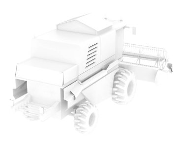 Hasatçı arka planda izole edilmiş. 3d görüntüleme - illüstrasyon