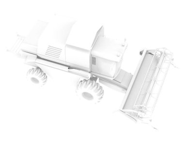 Hasatçı arka planda izole edilmiş. 3d görüntüleme - illüstrasyon