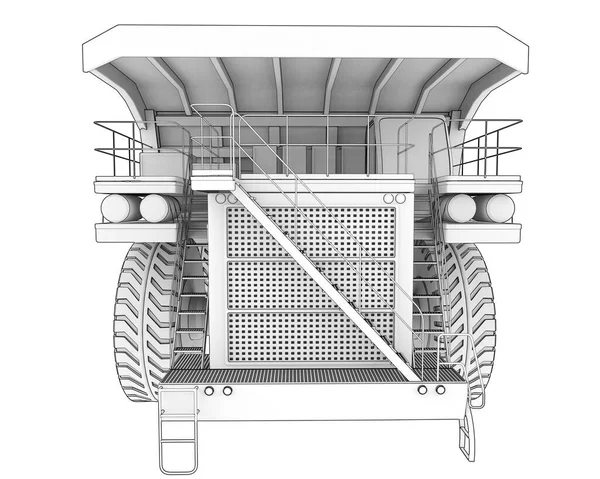 Bergbaulastwagen Isoliert Hintergrund Darstellung Illustration — Stockfoto
