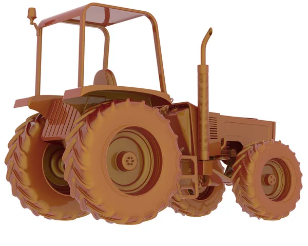 Tractor Isolated Background Rendering Illustration — Fotografia de Stock