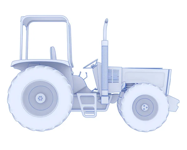 Tractor Isolated Background Rendering Illustration — Stockfoto