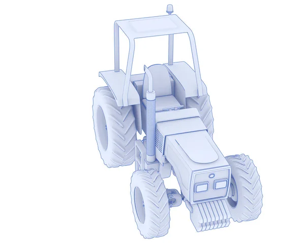 Tractor Isolated Background Rendering Illustration — Stockfoto