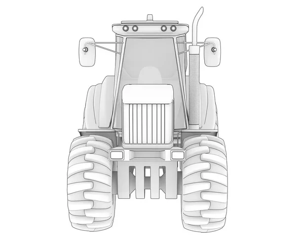Nagy Mezőgazdasági Jármű Elszigetelt Háttérben Renderelés Illusztráció — Stock Fotó