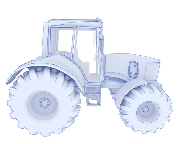 Big Farming Vehicle Isolated Background Rendering Illustration — 图库照片