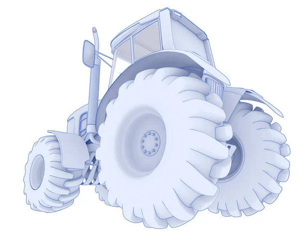Большой Сельскохозяйственный Автомобиль Изолирован Заднем Плане Рендеринг Иллюстрация — стоковое фото