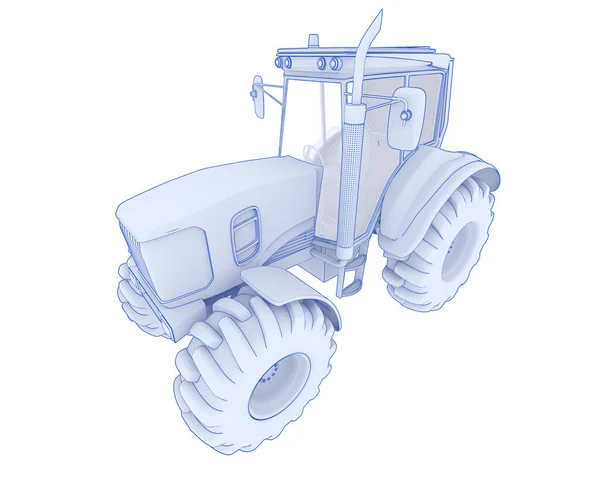 Big Farming Vehicle Isolated Background Rendering Illustration — 图库照片