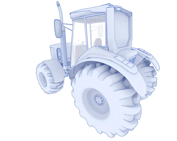 Big Farming Vehicle Isolated Background Rendering Illustration — 图库照片