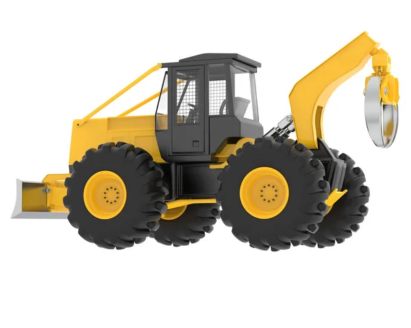 Skidder Isolato Sullo Sfondo Rendering Illustrazione — Foto Stock