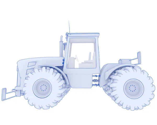 Großer Traktor Isoliert Hintergrund Darstellung Illustration — Stockfoto