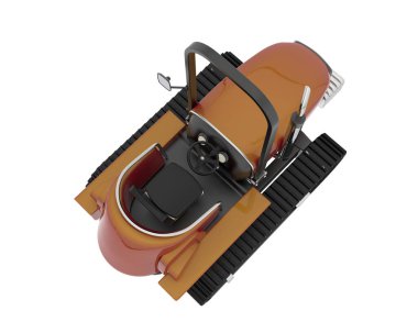 Mini sürüngen arka planda izole edildi. 3d görüntüleme - illüstrasyon