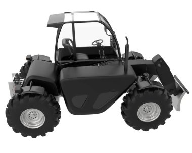 Arka planda izole edilmiş odun kesme makinesi. 3d görüntüleme - resimleme arka planda izole edildi. 3d görüntüleme - illüstrasyon