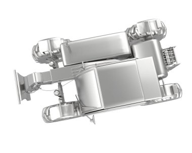 Arka planda izole edilmiş odun kesme makinesi. 3d görüntüleme - resimleme arka planda izole edildi. 3d görüntüleme - illüstrasyon