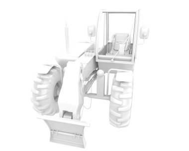 Arka planda izole edilmiş odun kesme makinesi. 3d görüntüleme - resimleme arka planda izole edildi. 3d görüntüleme - illüstrasyon