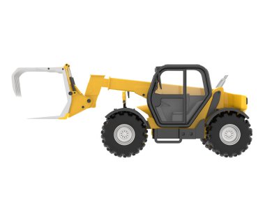 Forest machine isolated on background. 3d rendering - illustration