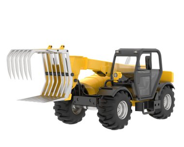 Forest machine isolated on background. 3d rendering - illustration