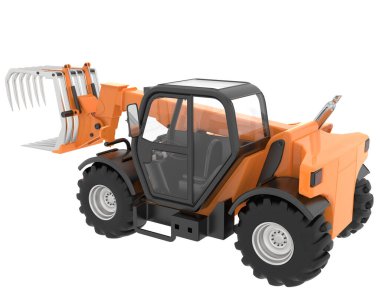 Forest machine isolated on background. 3d rendering - illustration