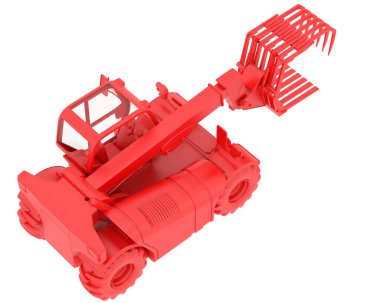 Forest machine isolated on background. 3d rendering - illustration