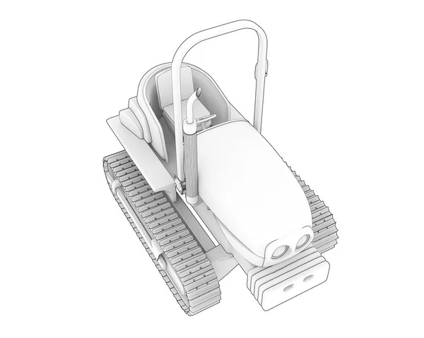 Mini Crawler Isolato Sfondo Rendering Illustrazione — Foto Stock
