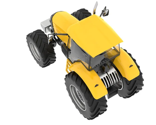 Nagy Traktor Elkülönítve Háttérben Renderelés Illusztráció — Stock Fotó