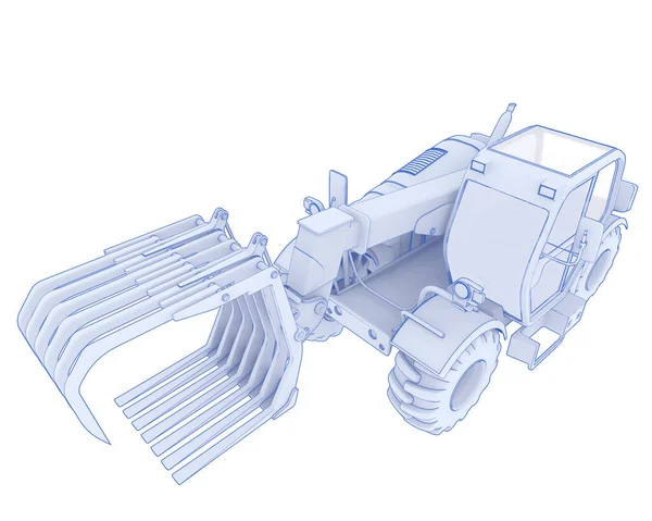 Waldmaschine Isoliert Auf Dem Hintergrund Darstellung Illustration — Stockfoto
