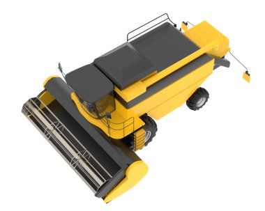 Hasatçı arka planda izole edilmiş. 3d görüntüleme - illüstrasyon