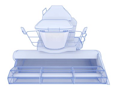 Hasatçı arka planda izole edilmiş. 3d görüntüleme - illüstrasyon