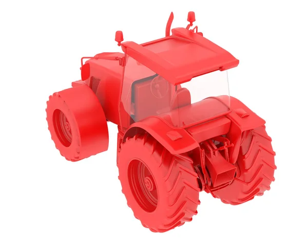 Duży Traktor Odizolowany Tle Renderowanie Ilustracja — Zdjęcie stockowe