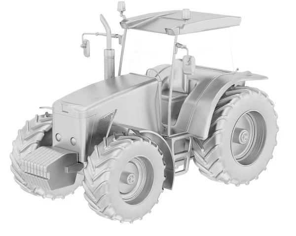 Duży Traktor Odizolowany Tle Renderowanie Ilustracja — Zdjęcie stockowe