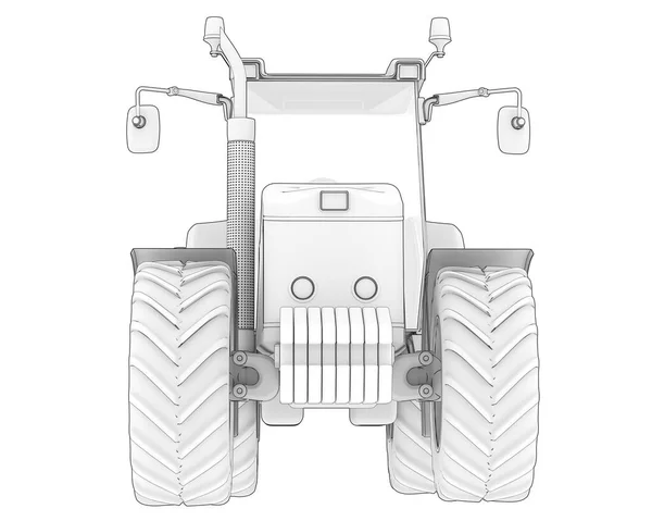 Nagy Traktor Elszigetelve Háttérben Renderelés Illusztráció — Stock Fotó