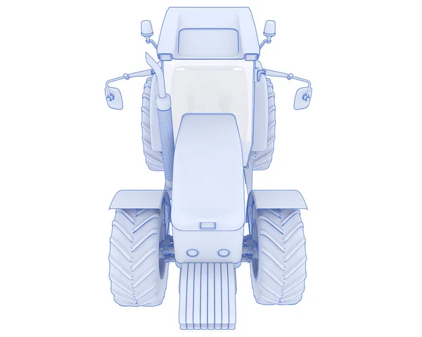 Grote Tractor Geïsoleerd Achtergrond Weergave Illustratie — Stockfoto