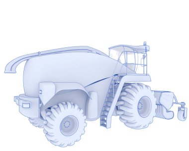 Hasatçı arka planda izole edilmiş. 3d görüntüleme - illüstrasyon